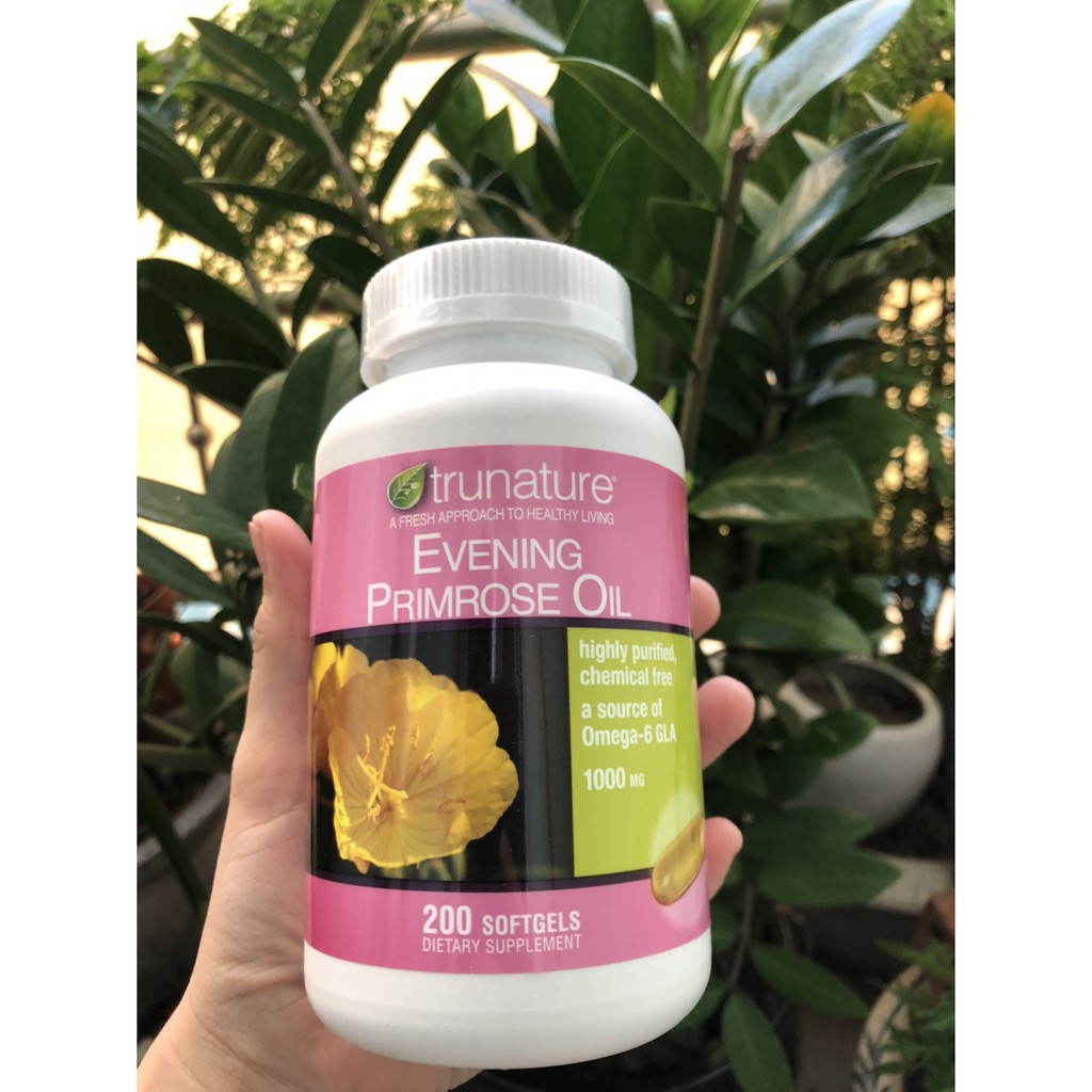Tinh dầu Hoa Anh Thảo Trunature Evening Primrose Oil 1000mg hủ 200 viên của Mỹ
