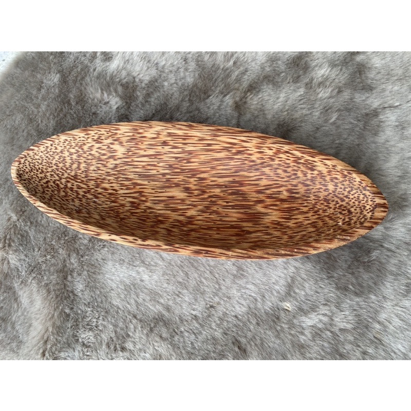Dĩa xoài dáng thuyền gỗ dừa - Đĩa gỗ dừa loại 1