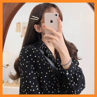 Áo sơ mi nữ kiểu chấm bi ưa nhìn  [TTBK]