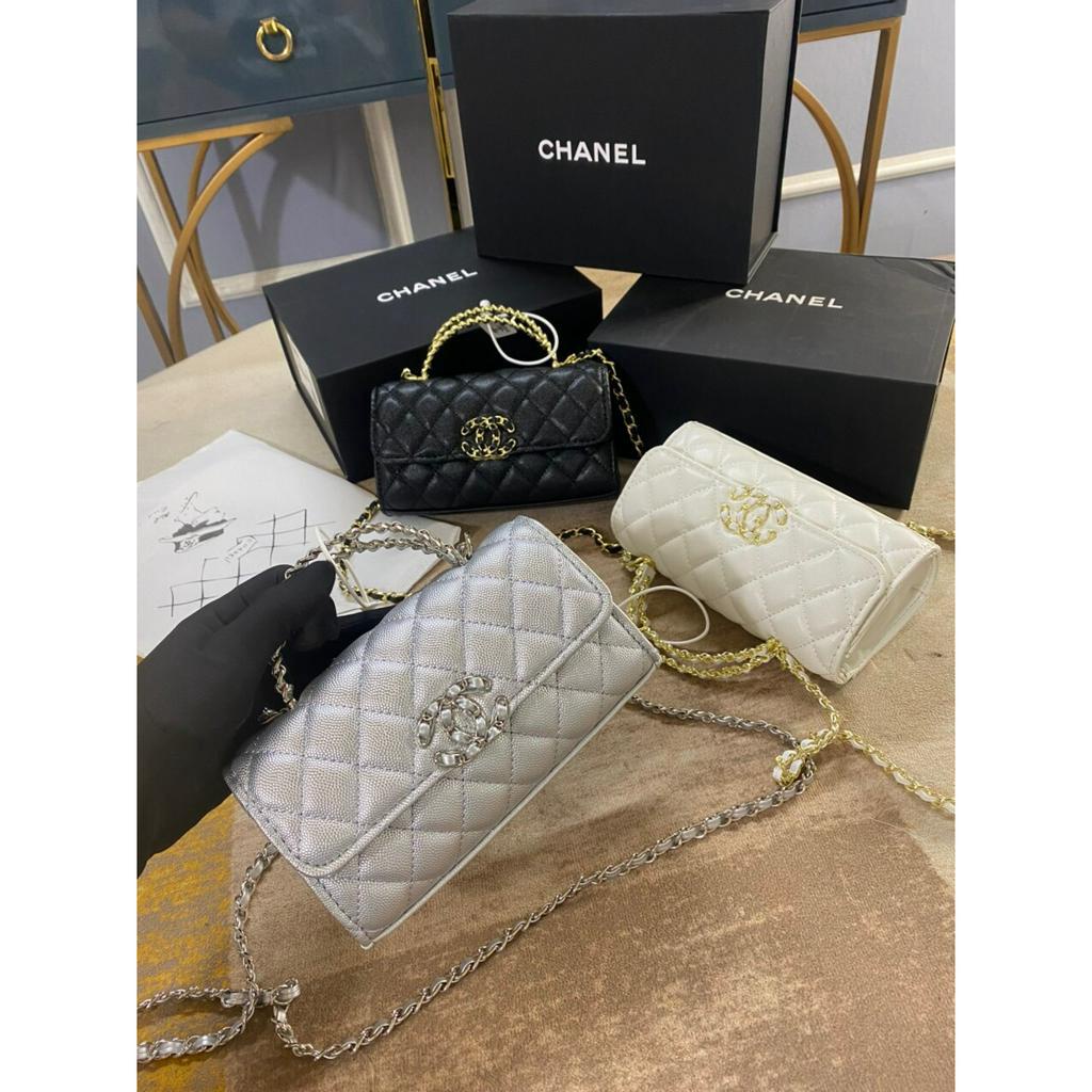 Túi Channel Khoá Nam Châm Hoạ Tiết Hình Trám hàng cao cấp fullbocx nguyên siu