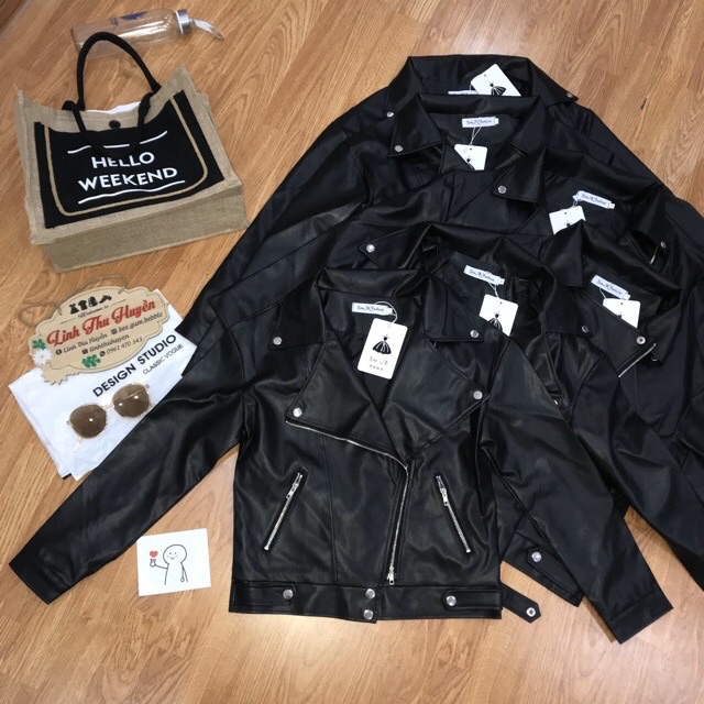 Áo khoác da nam nữ dáng rộng thời trang thu đông 💯