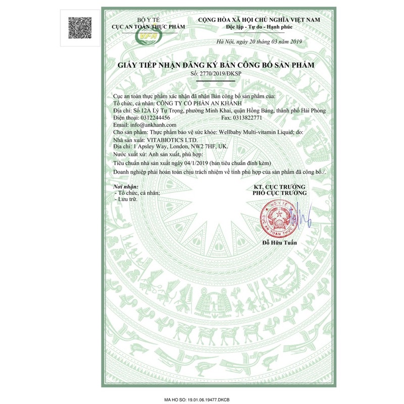 Vitamin tổng hợp cho bé Vitabiotics Wellbaby UK 150ml