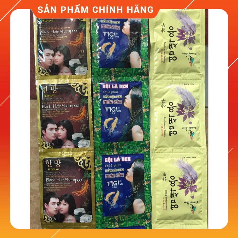 Bán Sỉ Dây Gội Đen Tóc 10goi 23ml
