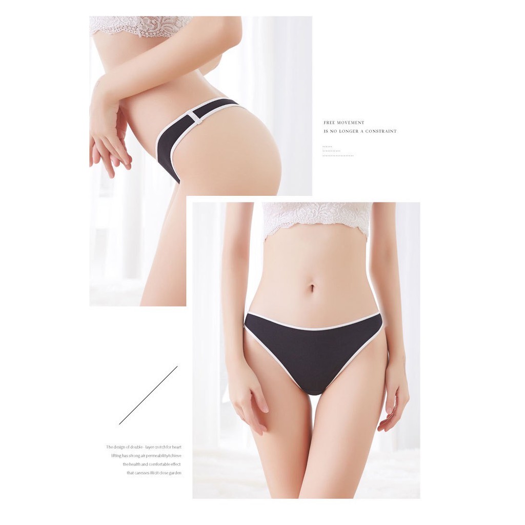 Quần Lót Lọt Khe Thong Cotton Vanvene Bo Viền Kiểu Dáng Mới Sexy Gợi Cảm Chống Hằn Viền Size M, L Q440 | BigBuy360 - bigbuy360.vn