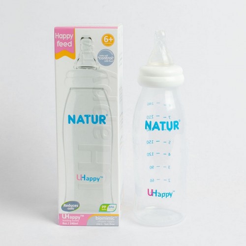 Bình sữa Natur nhiều tia cổ thường 240ml