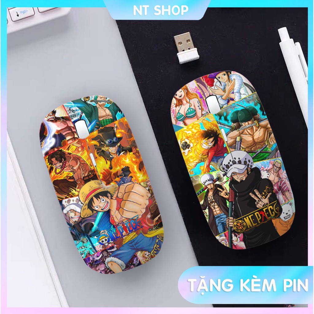 Chuột không dây nhân vật One Piece siêu mỏng (tặng kèm pin)