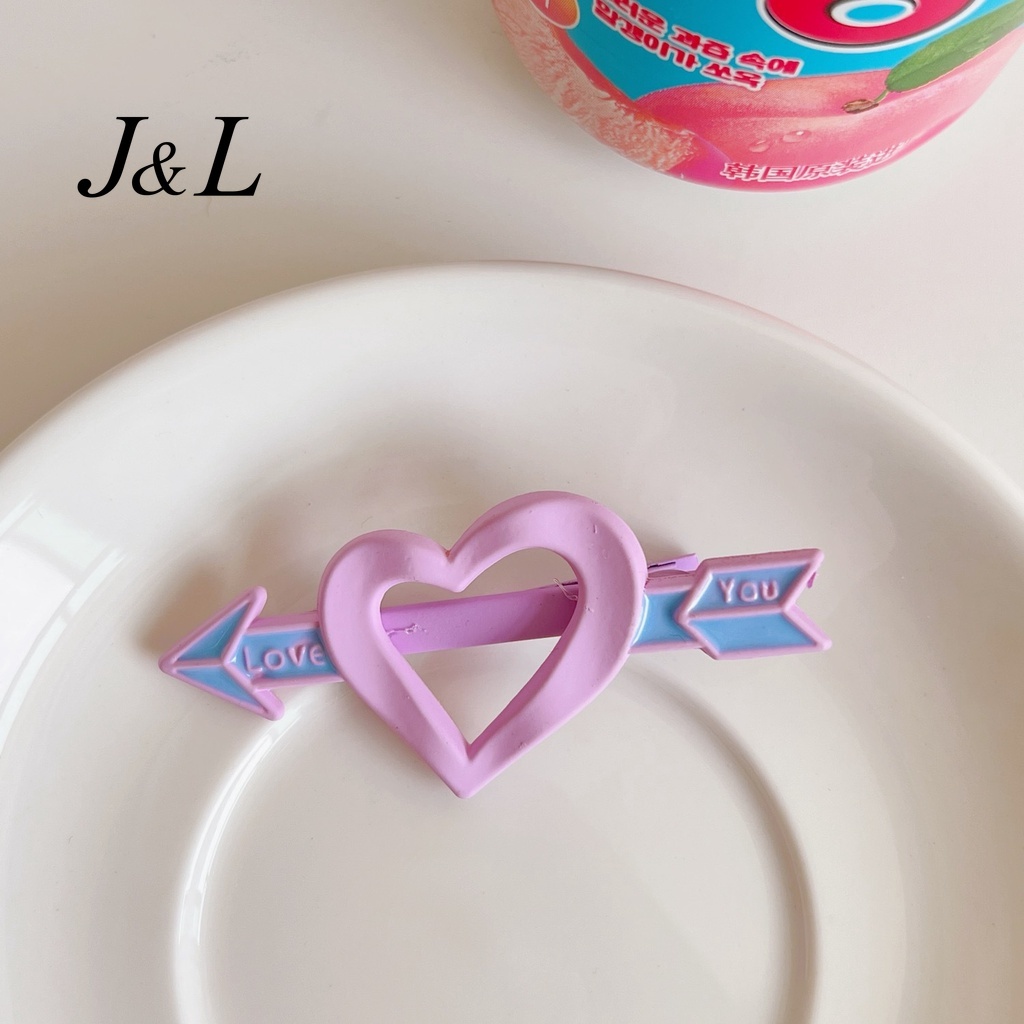 Kẹp Tóc Hình Mũi Tên Trái Tim Nhiều Màu Sắc