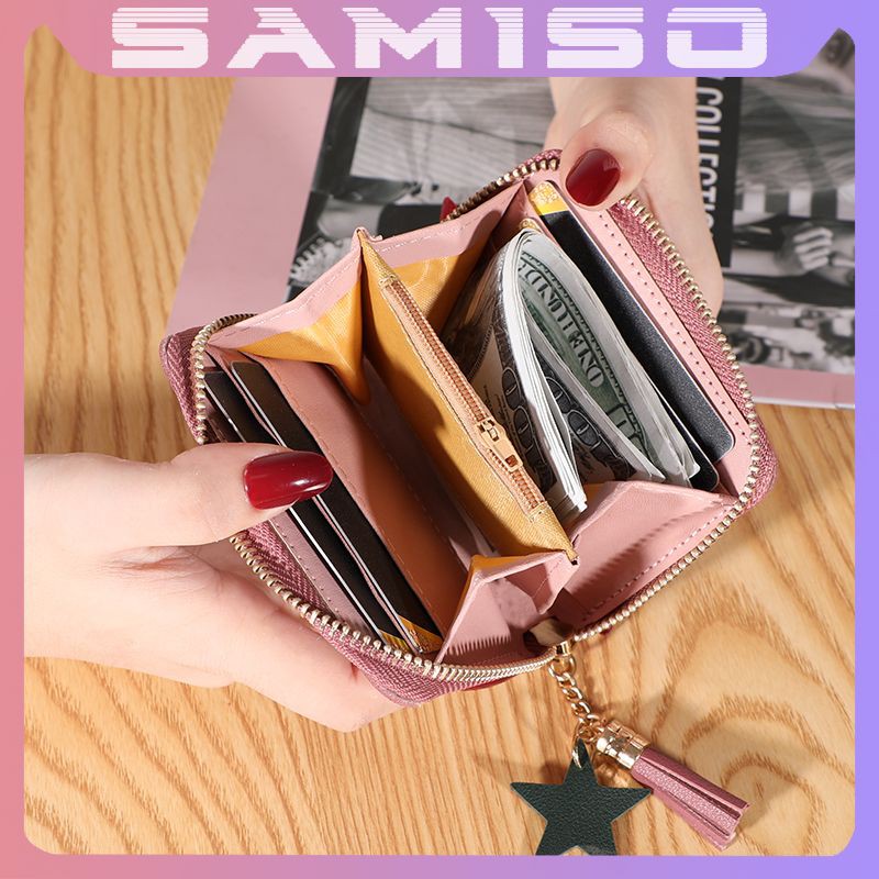 Ví nữ ngắn đẹp cầm tay mini nhỏ gọn bỏ túi nhiều ngăn dễ thương NG27 | BigBuy360 - bigbuy360.vn