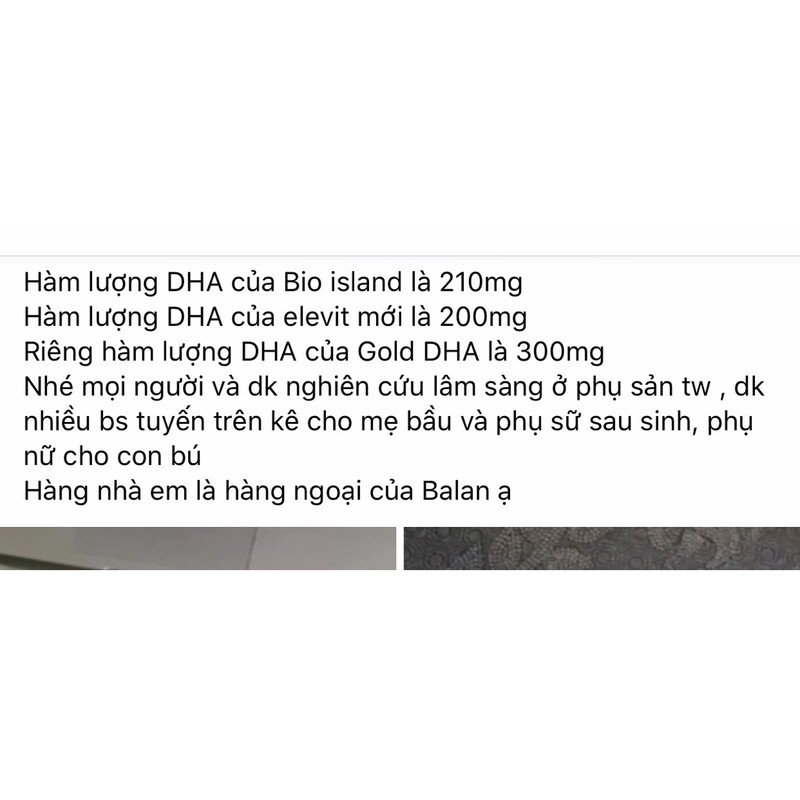 Sản phẩm Gold Dha cho bà bầu và phụ nữ sau sinh 30v hàng balan