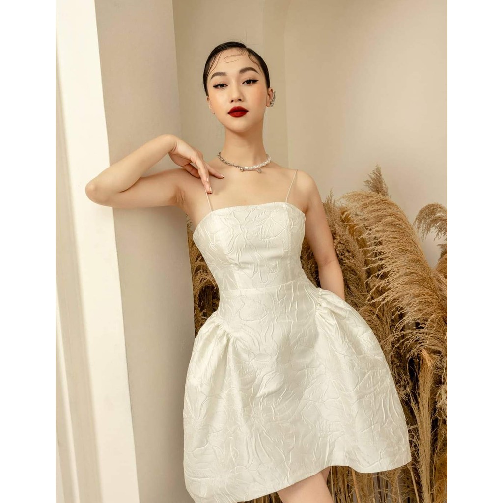 [Mã WAMT1505 giảm 10K đơn 0K] Đầm đi tiệc sang trọng thiết kế hai dây dáng xòe | BigBuy360 - bigbuy360.vn