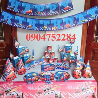 Trọn bộ trang trí sinh nhật bé trai(56 món)