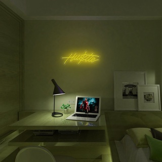 [INEON] Đèn LED neon chữ Hustle