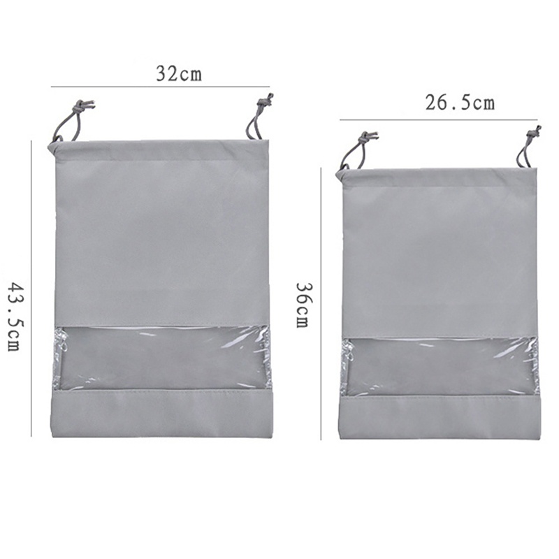 Portable Travel Shoe Bags, Large Drawstring Shoes Pouch Storage Translucent Organizer Bags 1pc