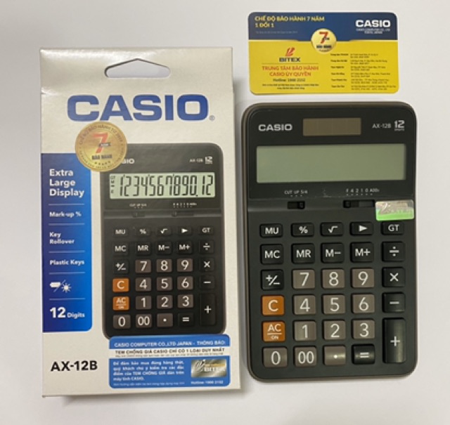 Máy tính Casio AX-12B Chính hãng