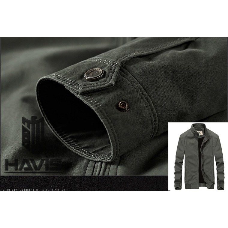 Áo khoác kaki nam cổ trụ phong cách Hàn Quốc lịch lãm - AKKCVN003 | BigBuy360 - bigbuy360.vn