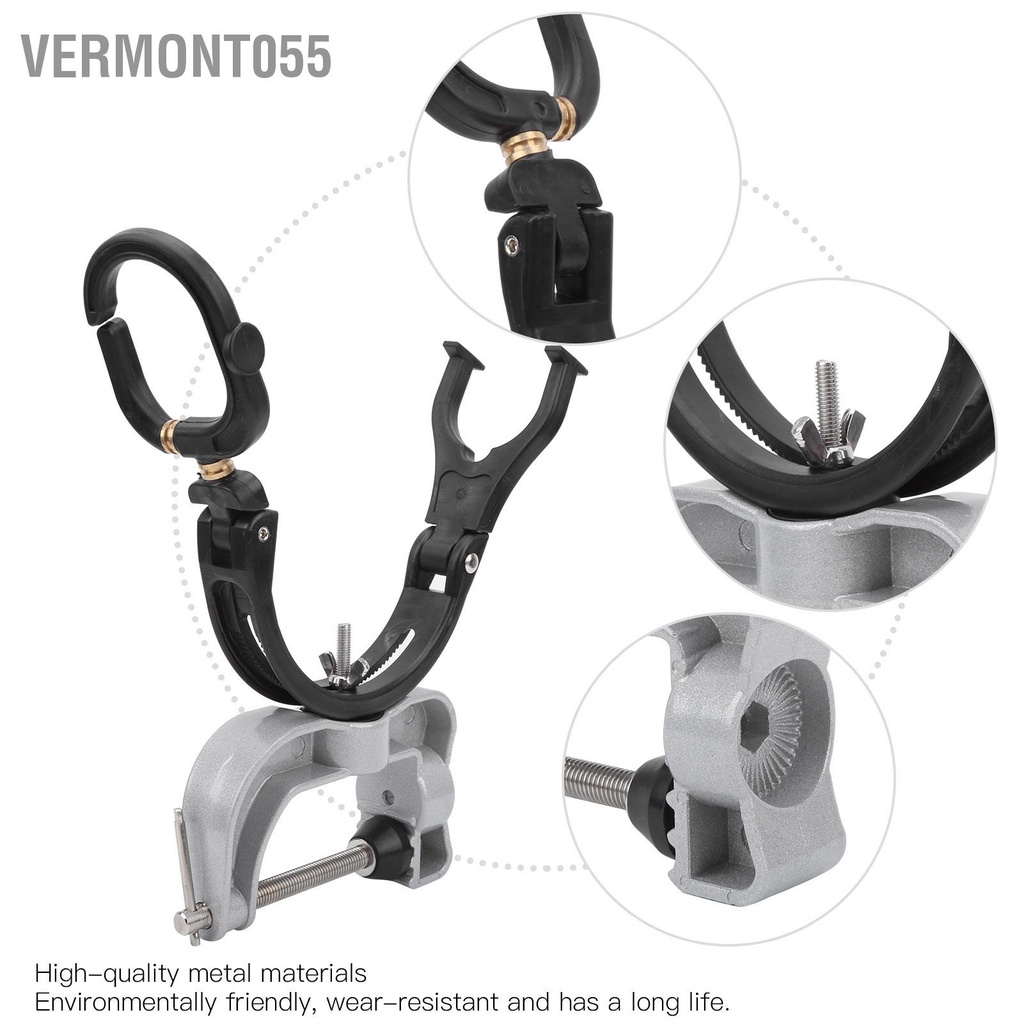 Có thể bán buôn Giá đỡ cần câu cá Có thể gập lại được cực trên biển bằng kim loại chống trượt 24x20cm Vermont055 Hàng giao ngay