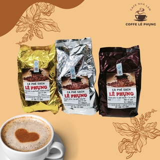 Cà Phê Robusta rang xay, Cafe nguyên chất 100% Lê Phụng 500g - cà phê pha phin gu mạnh - coffee robusta
