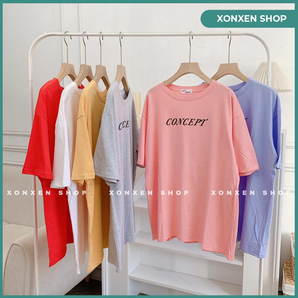 Áo thun nữ áo thun phom rộng XONXEN SHOP HUẾ chất cotton thoáng mát freesize mã 09