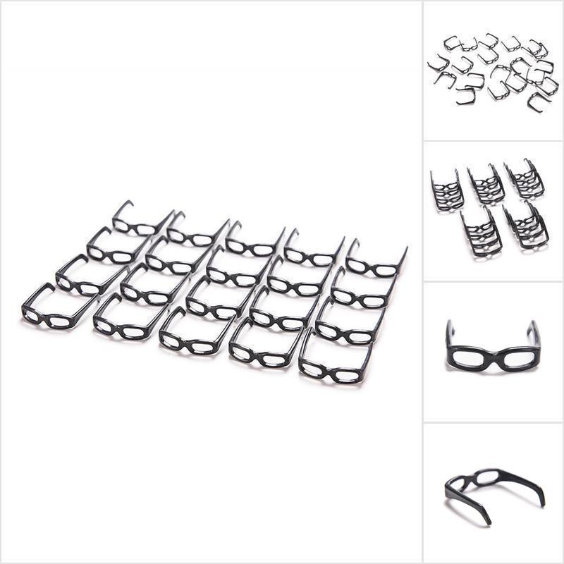 [HoMSI] 20 Pcs Black Glasses for Barbie Dollhouse Accessories for Girls Birthday Gift SUU