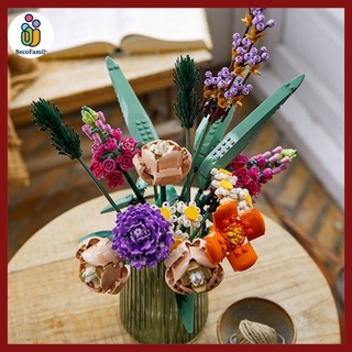 Hoa lego, bộ xếp hình lắp ghép bó hoa decor tuyệt đẹp, LEGO Flower Bouquet 756 pcs