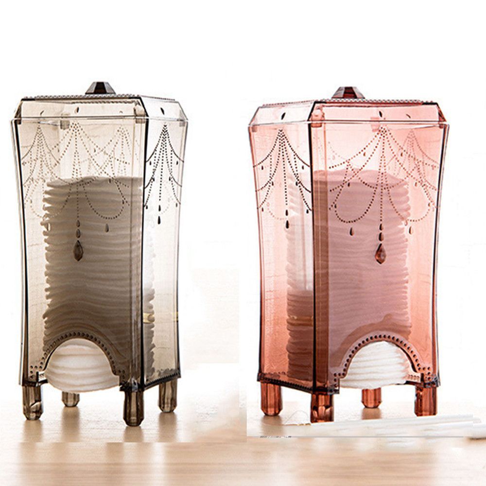 (Hàng Mới Về) Hộp Đựng Tăm Bông / Bông Tẩy Trang Bằng Acrylic Đa Năng Tiện Dụng