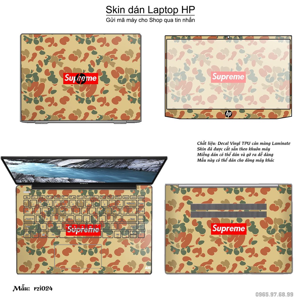 Skin dán Laptop HP in hình rằn ri _nhiều mẫu 4 (inbox mã máy cho Shop)
