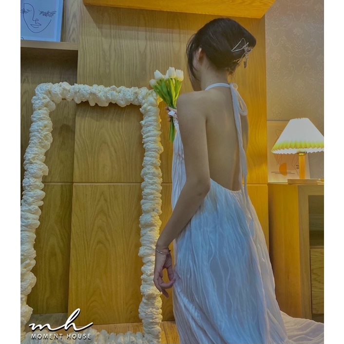 ĐẦM MAXI YẾM [MOMENT HOUSE], vải thun gân sóng, có lót, váy hàng thiết kế ,freesize | BigBuy360 - bigbuy360.vn