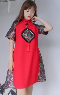 Đầm gấm diện tết
