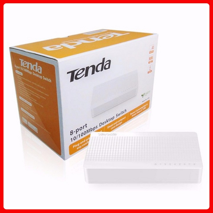 Switch chia mạng Tenda 8 Port S108 cổng tốc độ 10/100Mbps - BH chính hãng 36T