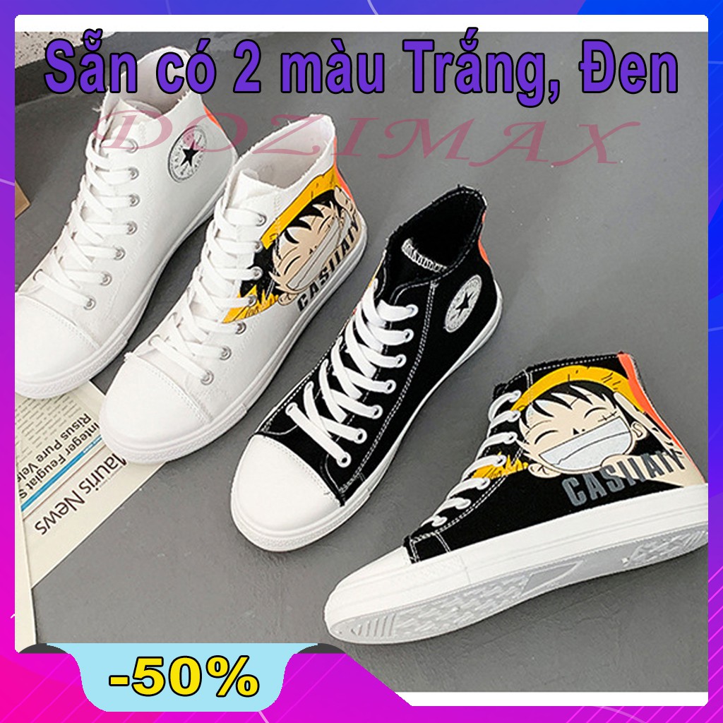 giày cổ cao nữ One Piece Vua Hải Tặc CCNR (size 35-39)