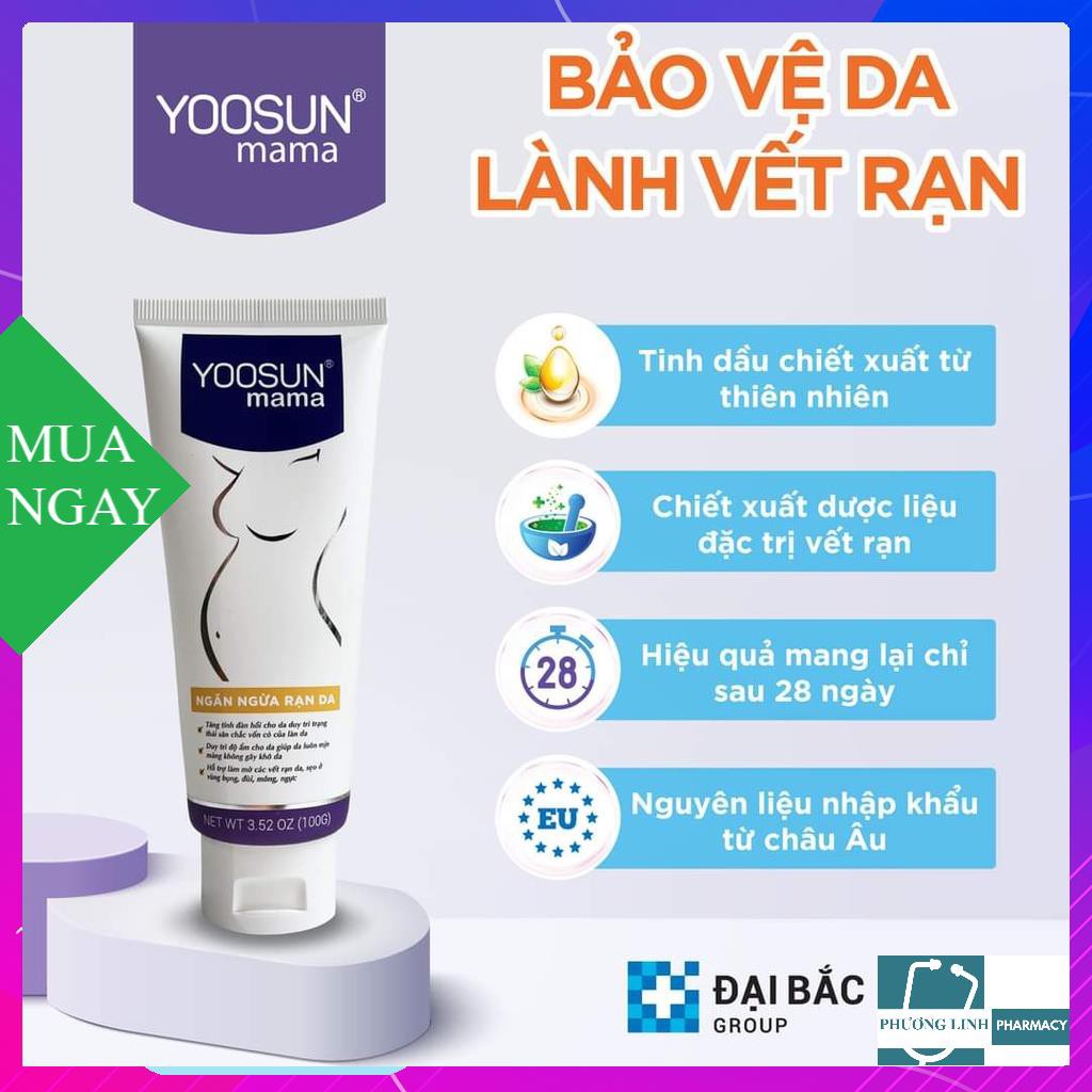 Kem bôi da Yoosun Mama. Ngăn ngừa rạn da cho bà bầu, cho con bú (Hàng chính hãng)