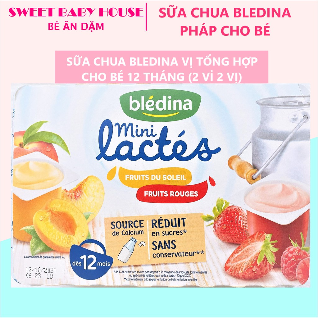 Sữa chua nguội Bledina Pháp cho bé ăn dặm. Date 6/2022 - Sweet Baby House