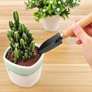 - Bộ 3 dụng cụ làm vườn cái xẻng và cào tay cầm gỗ hàng đẹp, chuyên cho cây hoa cảnh.