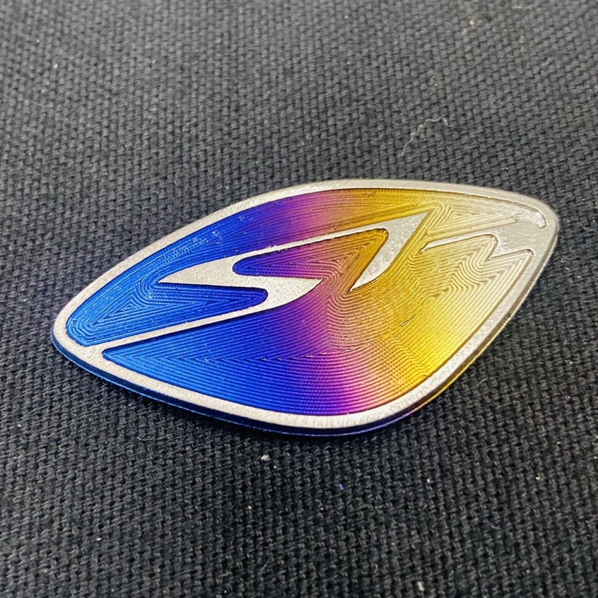 Logo titan dán mặt nạ các dòng xe SH, màu sắc xanh vàng mạnh mẽ ( có sẳn keo )