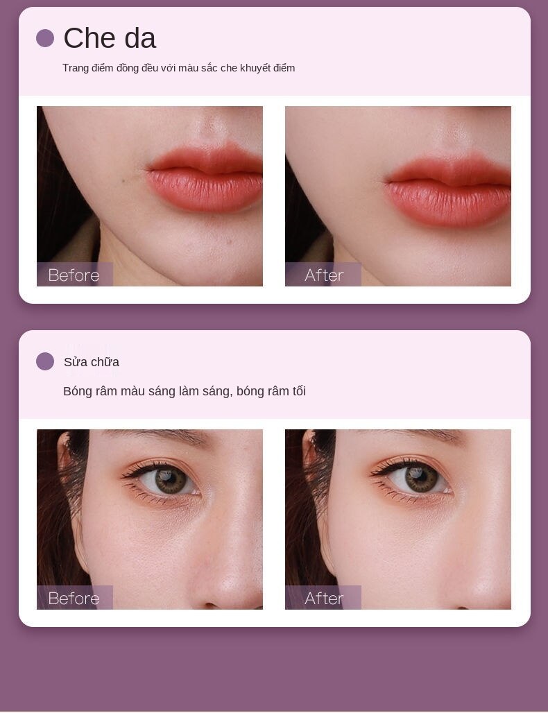 (Hàng Mới Về) Bảng Kem Che Khuyết Điểm Dạng Lỏng Kèm Cọ Tiện Dụng Chất Lượng Cao | BigBuy360 - bigbuy360.vn