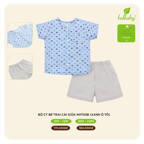 [LULLABY SALE] Mẫu cộc tay 2 lớp bé trai