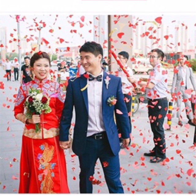 Pháo giấy đám cưới trái tim ❤️loại 80cm giá rẻ nhất  gia sàn
