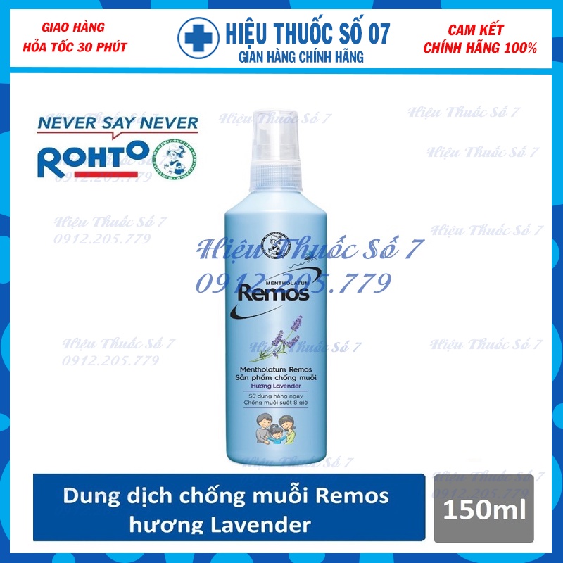 Xịt chống muỗi Remos Mentholatum chai 60ml - 150ml
