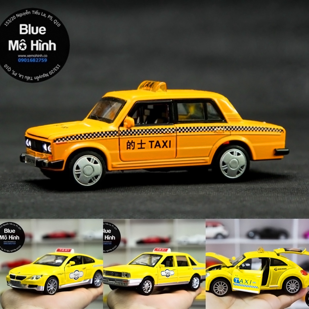 Blue mô hình | Xe mô hình taxi Volkswagen Beetle 1:32