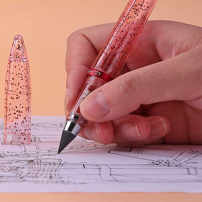 Bút Chì Màu Đen Acrylic Chống Mài Mòn/ Không Gây Dị Ứng Thần Kỳ Kèm Đầu Bút Thay Thế Được