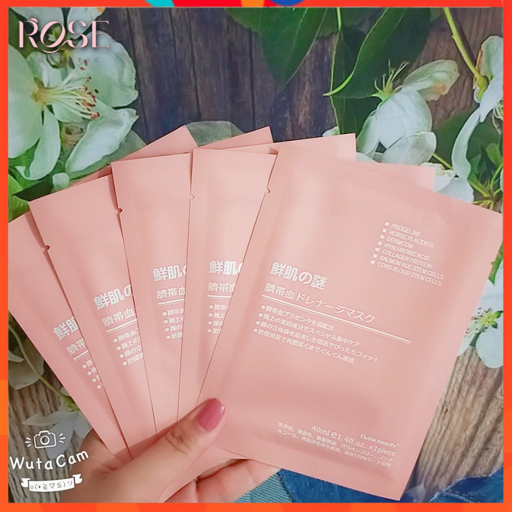 Mặt Nạ Tế Bào Gốc Nhau Thai Cừu Nhật Bản Dưỡng Da , Cấp Ẩm / Bật Tông Beauty Stem Cell Placenta Mask 40ml