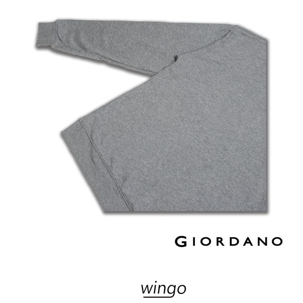Áo Nỉ Giordano Classic Sweater Grey | BigBuy360 - bigbuy360.vn