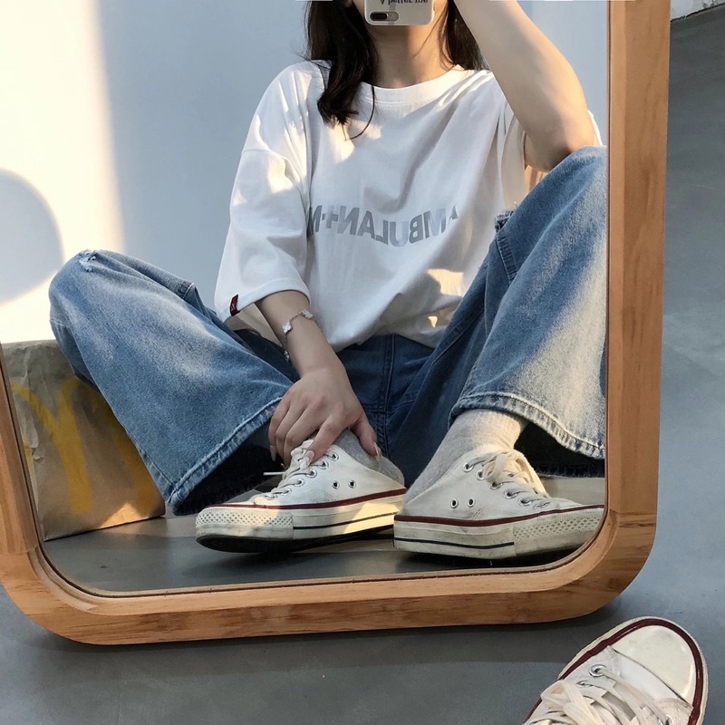 QUẦN BAGGY JEANS ỐNG RỘNG RÁCH DÁNG ĐỨNG PHONG CÁCH HÀN QUỐC-QJR022-THỜI TRANG UNISEX-Dể phối đồ rách gói màu xanh bạc