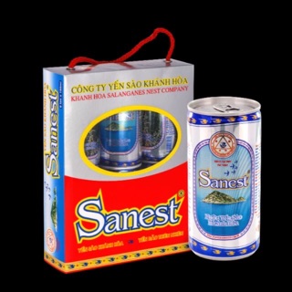 Hộp 6 Lon nước yến Sào Sanest ( Không Đường)