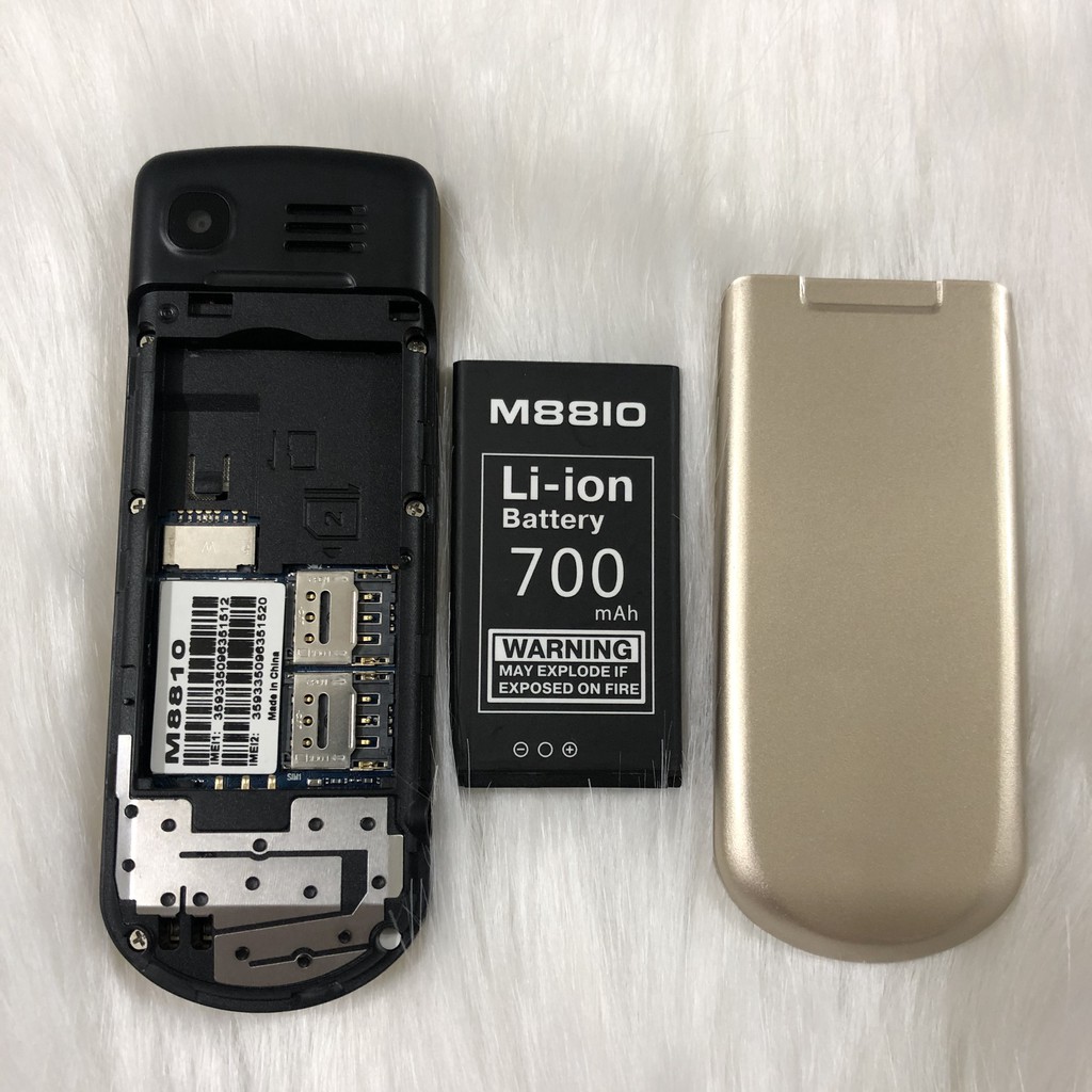 Điện Thoại Mini M8810 Nắp Trượt Nhỏ Gọn Kết Nối Bluetooth Với Smartphone Pin Lâu 2-3 Ngày | BigBuy360 - bigbuy360.vn