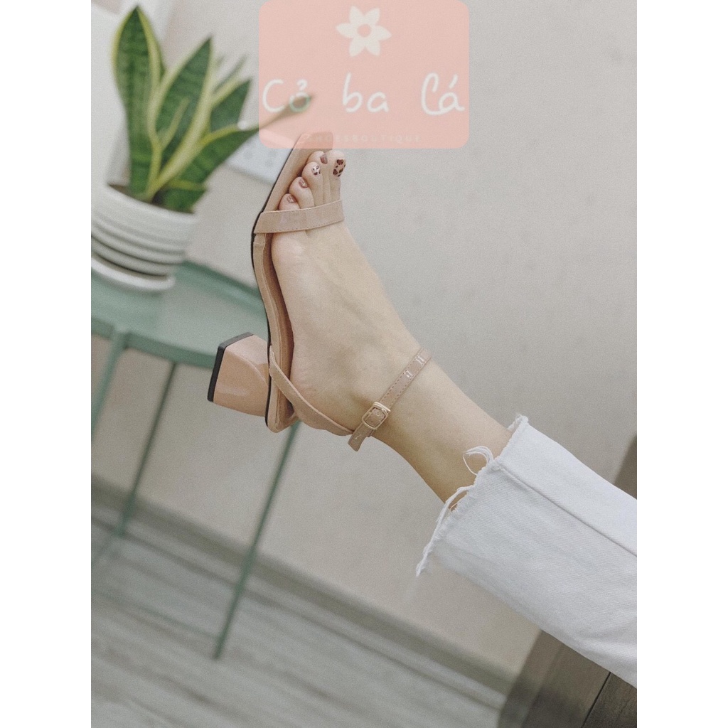 SANDAL CAO GÓT COBALASHOES - GIÀY NỮ QUAI MẢNH GÓT 5 PHÂN - SANDAL GÓT VUÔNG HỞ HẬ - G19020900