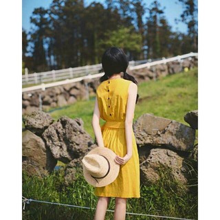 Đầm Công Sở Thanh Lịch, Sang Trọng Buộc Eo Vàng