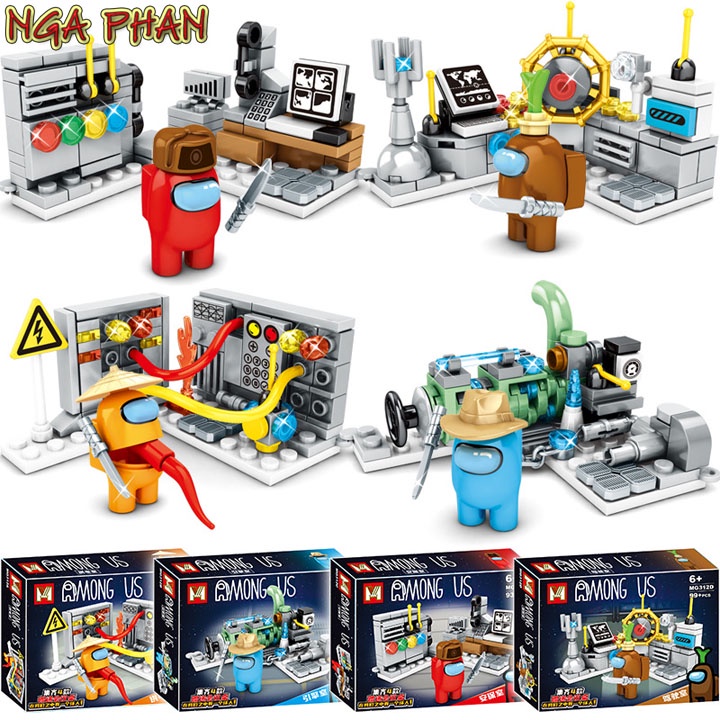 Các Khu Vực The Skeld Map Game Among Us Đồ Chơi Xếp Hình Lắp Ráp Lego MG