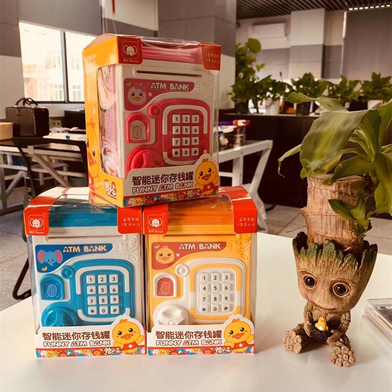 Ống Heo Tiết Kiệm Điện Tử Thông Minh Có Mật Khẩu Hình Atm Hoạt Hình Cho Trẻ Em