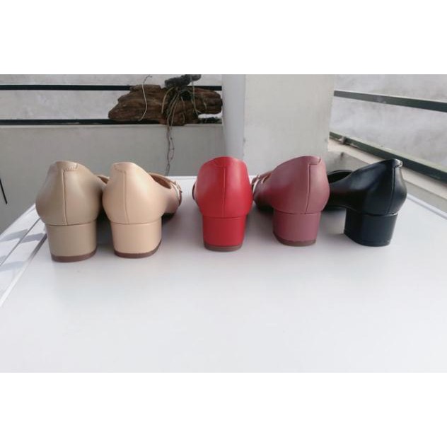 Giầy 3f gót vuông